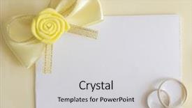  Presentation with wedding card - Amazing PPT theme having yellow ribbon - wedding card backdrop and a  colored foreground