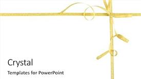  Presentation with golden yellow - Audience pleasing slides consisting of yellow ribbon bow isolated backdrop and a  colored foreground