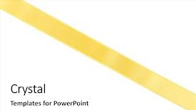  Presentation with abstract yellow gold and white - Presentation theme enhanced with yellow ribbon isolated on white background and a white colored foreground