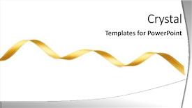  Presentation with yellow - Presentation theme featuring yellow ribbon on white background background and a white colored foreground