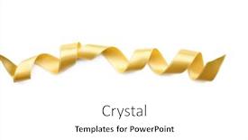  Presentation with yellow - Beautiful presentation theme featuring yellow-ribbon-on-white-background backdrop and a white colored foreground