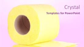  Presentation with yellow paper - Presentation theme having yellow roll of toilet paper on pink background background and a pink colored foreground