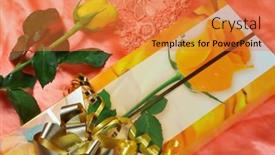  Presentation with yellow rose - PPT layouts consisting of yellow-rose-and-box background and a red colored foreground