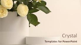  Presentation with rose yellow - PPT theme with yellow-rose-flower-bouquet background and a lemonade colored foreground