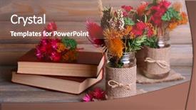  Presentation with beautiful flowers border floral design - Cool new PPT theme with yellow roses book - beautiful bouquet of bright flowers backdrop and a violet colored foreground