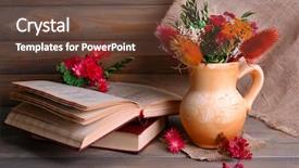  Presentation with bright - Cool new slide set with yellow roses book - beautiful bouquet of bright flowers backdrop and a tawny brown colored foreground