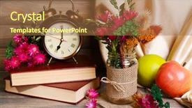  Presentation with beautiful floral border flower design - Amazing presentation theme having yellow roses book - beautiful bouquet of bright flowers backdrop and a tawny brown colored foreground
