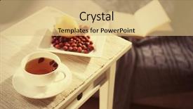  Presentation with hip - Presentation having yellow roses book - rose hip and lemon tea background and a coral colored foreground