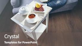  Presentation with lemon and ginger tea - Colorful slide deck enhanced with yellow roses book - rose hip and lemon tea backdrop and a gray colored foreground