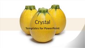  Presentation with abstract yellow gold and white - Beautiful PPT layouts featuring yellow round courgettes on white backdrop and a  colored foreground