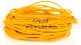  Presentation with rubber - Beautiful theme featuring yellow rubber bands isolated backdrop and a gold colored foreground