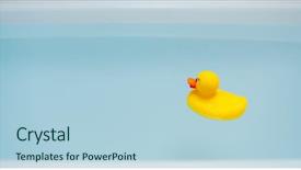  Presentation with rubber duck - Theme with yellow rubber duck in blue background and a light blue colored foreground