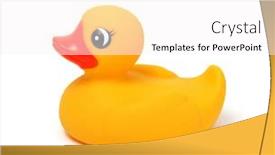  Presentation with rubber duck - Amazing slides having yellow-rubber-duck-isolated backdrop and a white colored foreground