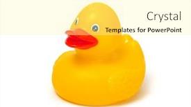  Presentation with rubber duck - PPT theme enhanced with yellow-rubber-duck-isolated background and a blonde colored foreground