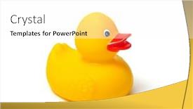  Presentation with rubber duck - Slide deck with yellow-rubber-duck-isolated background and a white colored foreground