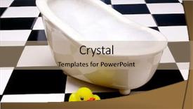  Presentation with rubber duck - Colorful PPT layouts enhanced with yellow rubber duck on checkerboard backdrop and a  colored foreground