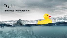  Presentation with rubber duck - Colorful slide set enhanced with yellow rubber duck toy floating backdrop and a light gray colored foreground