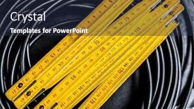  Presentation with precision - PPT theme consisting of yellow-ruler-tool-on-black background and a  colored foreground