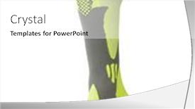  Presentation with running sock - Amazing slide deck having yellow-running-sock-on-white backdrop and a white colored foreground