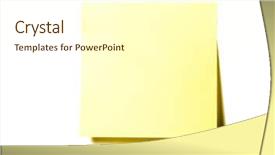  Presentation with self - Presentation theme with yellow self-adhesive office sticker background and a  colored foreground