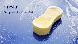  Presentation with blue yellow - Beautiful theme featuring yellow soapy sponge backdrop and a lemonade colored foreground