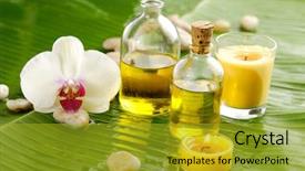  Presentation with candle - Amazing presentation having oil candle on wet banana backdrop and a gold colored foreground