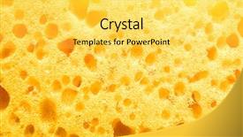  Presentation with marine - PPT theme consisting of yellow sponges for bathing background and a yellow colored foreground