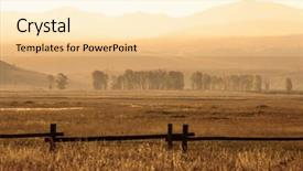  Presentation with natural park yellowstone - Beautiful presentation theme featuring yellow stone national park backdrop and a lemonade colored foreground