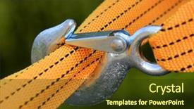  Presentation with steel - Colorful theme enhanced with yellow strap and steel hook backdrop and a tawny brown colored foreground