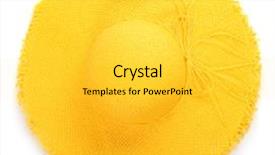  Presentation with sustainable fashion - Cool new presentation theme with yellow straw hat fashion accessory backdrop and a light gray colored foreground