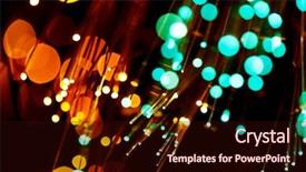  Presentation with fiber optic - Colorful slides enhanced with yellow streaks - fiber optic abstract background backdrop and a wine colored foreground