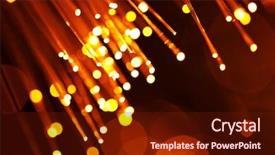  Presentation with fiber optic - Cool new PPT theme with yellow streaks - fiber optic abstract background backdrop and a tawny brown colored foreground