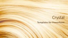  Presentation with cure - Amazing PPT theme having yellow streaks - hair backdrop and a cream colored foreground