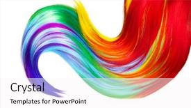  Presentation with bright white - Beautiful theme featuring yellow streaks - multicolored hair isolated over white backdrop and a white colored foreground