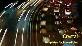  Presentation with traffic light - Beautiful presentation featuring yellow streaks - night traffic light of big backdrop and a  colored foreground