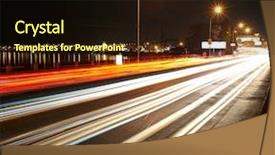  Presentation with traffic light - Amazing slide set having yellow streaks - night traffic light of big backdrop and a wine colored foreground