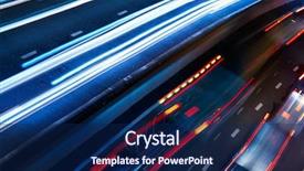  Presentation with traffic light - Presentation theme enhanced with yellow streaks - night traffic light background and a  colored foreground