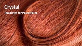  Presentation with hair - Audience pleasing PPT layouts consisting of yellow streaks - red hair texture backdrop and a tawny brown colored foreground