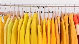  Presentation with clothing - Slide deck having yellow sundress sports warm jacket background and a lemonade colored foreground