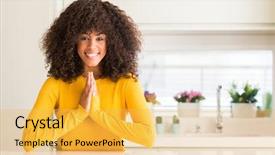  Presentation with praying hands - Amazing presentation theme having yellow sweater at kitchen praying backdrop and a yellow colored foreground