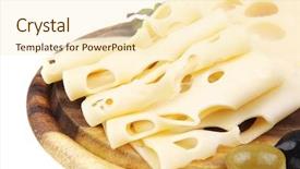  Presentation with white cheese - PPT theme with yellow swiss cheese sliced background and a cream colored foreground