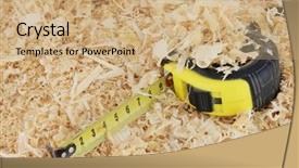  Presentation with tape measure - Cool new presentation with yellow tape measure and shaving backdrop and a coral colored foreground