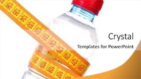  Presentation with tape measure - PPT theme having yellow tape measure and water bottle background and a white colored foreground