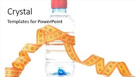  Presentation with tape measure - Audience pleasing presentation theme consisting of yellow tape measure and water bottle backdrop and a white colored foreground