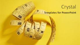  Presentation with tape measure - Beautiful PPT theme featuring yellow-tape-measure backdrop and a yellow colored foreground