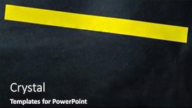  Presentation with stripe - Slide deck having yellow-tape-stripe-with-place background and a wine colored foreground