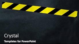  Presentation with black yellow - Presentation theme enhanced with yellow-tape-with-black background and a  colored foreground