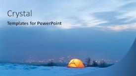  Presentation with glowing lights - Cool new presentation theme with yellow-tent-lighted backdrop and a light blue colored foreground