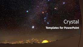  Presentation with starry night - Amazing presentation having yellow-tent-lighted backdrop and a wine colored foreground