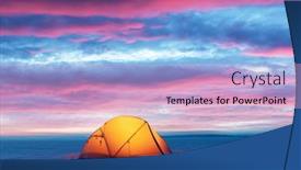  Presentation with pink sky - Slide deck having yellow-tent-lighted background and a lemonade colored foreground